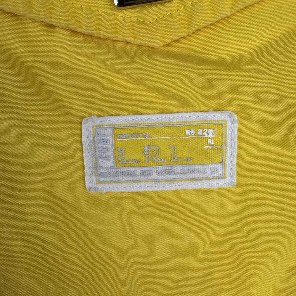 Ralph Lauren Women Medium Vest Hooded Yellow‎ Windbreaker Lined Vintage Rare - Picture 3 of 14
